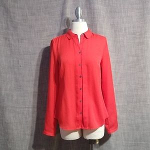 Ann Taylor Coral Button Down Shirt